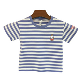 Blue Stripes Round neck T-Shirt